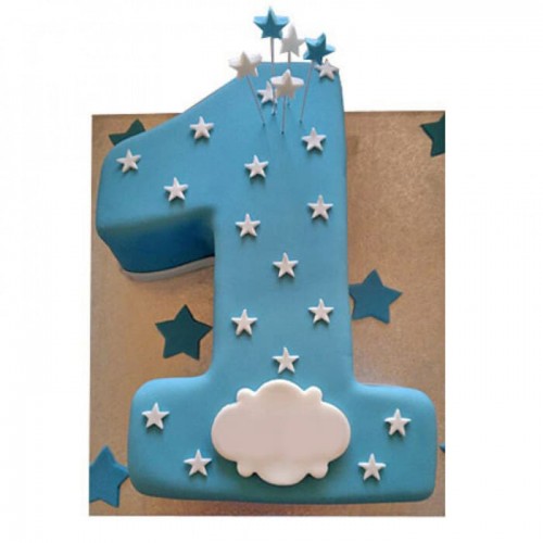 Starry Gaze 1st Birthday Fondant Cake Delivery in Faridabad