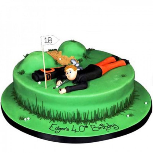 Stunning Golf Course Fondant Cake Delivery in Faridabad