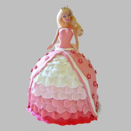 Style Queen Barbie Fondant Cake Delivery in Faridabad