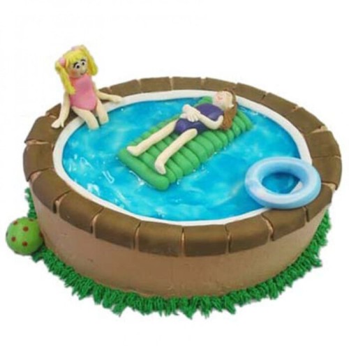 Swimming Pool Fondant Cake Delivery in Faridabad