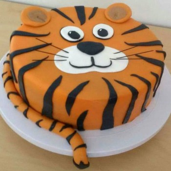 Tiger Fondant Cake Tiger Fondant Cake