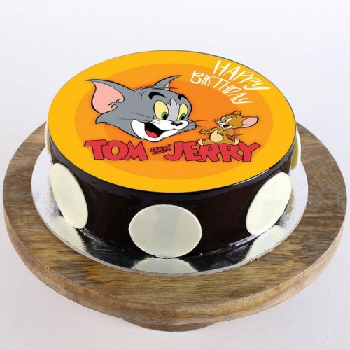 Tom & Jerry Chocolate Photo Cake Delivery in Faridabad