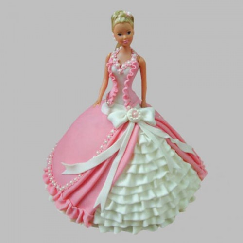Ultra Style Queen Barbie Fondant Cake Delivery in Faridabad
