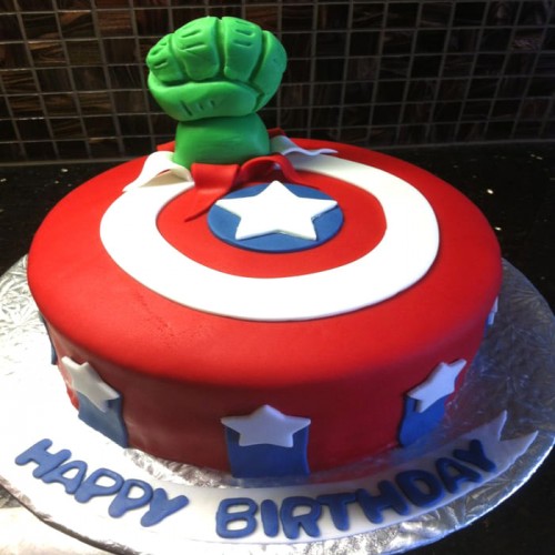 Avengers Customized Fondant Cake Delivery in Faridabad