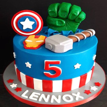 Avengers Fondant Cake Avengers Fondant Cake