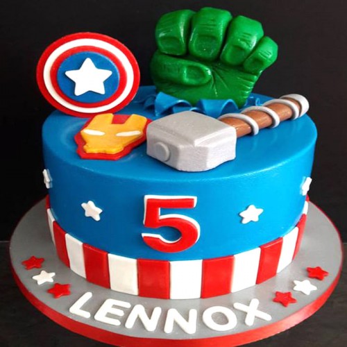 Avengers Fondant Cake Delivery in Faridabad