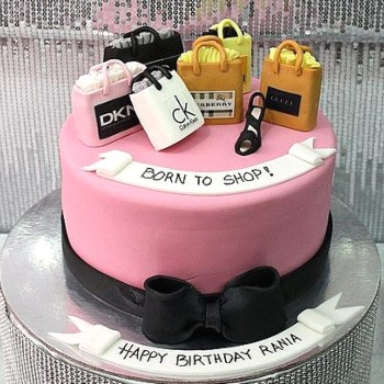 Born To Shop Fondant Cake Born To Shop Fondant Cake