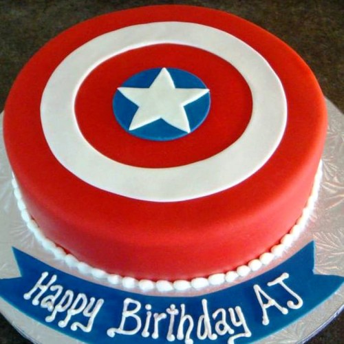 Captain America Shield Designer Cake Delivery in Faridabad