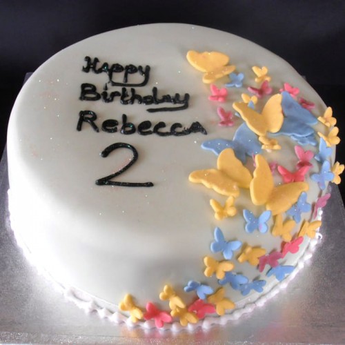 Colorful Butterfly Fondant Cake Delivery in Faridabad