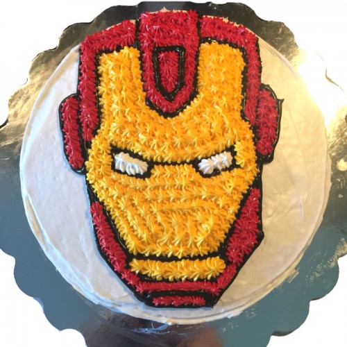 Iron Man Face Cream Cake Delivery in Faridabad
