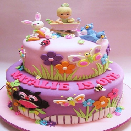 Kids Girl Birthday Fondant Cake Delivery in Faridabad