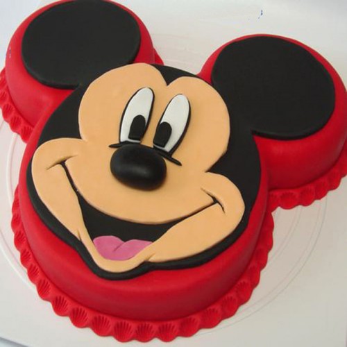 Mickey Mouse Face Cool Fondant Cake Delivery in Faridabad