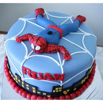 Spiderman Customized Birthday Cake Spiderman Customized Birthday Cake