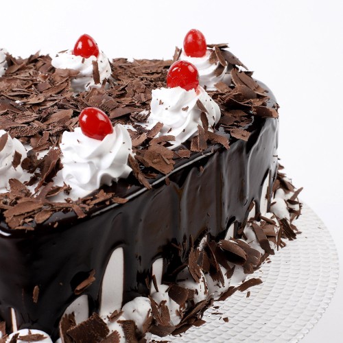 Flakey Hearts Black Forest Cake Delivery in Faridabad