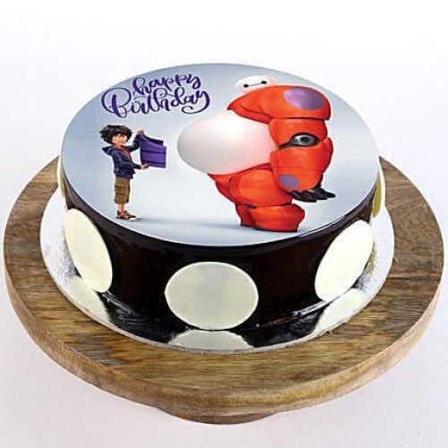 Baymax Chocolate Photo Cake Delivery in Faridabad