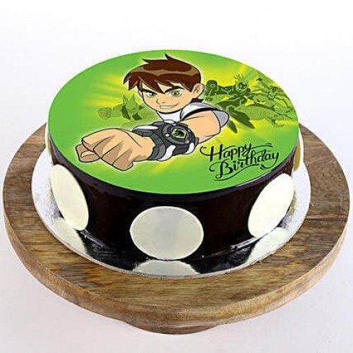 Ben 10 Chocolate Photo Cake Delivery in Faridabad
