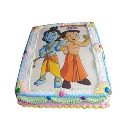 Chhota Bheem & Krishna Photo Cake Delivery in Faridabad