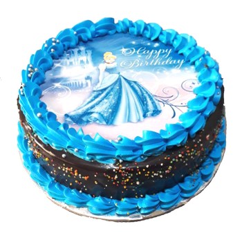 Disney Princess Cartoon Photo Cake