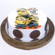 Funny Minions Pineapple Cake Delivery in Faridabad