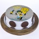 Homer Simpsons Pineapple Photo Cake Delivery in Faridabad