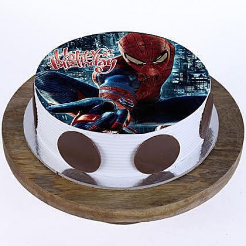 Marvel Spiderman Pineapple Cake Delivery in Faridabad