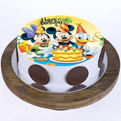 Mickey & Minnie Pineapple Cake Delivery in Faridabad