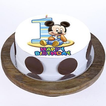 Mickey Mouse 1st Bday Pineapple Cake