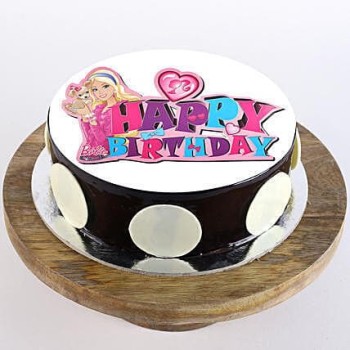 Pink Barbie Birthday Chocolate Cake Pink Barbie Birthday Chocolate Cake