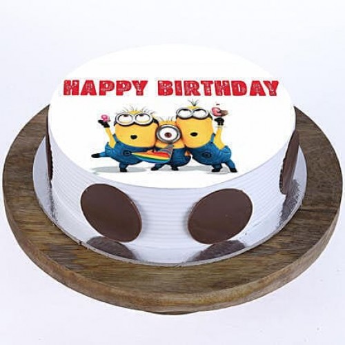 Quirky Minions Pineapple Cake Delivery in Faridabad