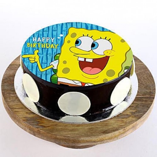 SpongeBob Chocolate Photo Cake Delivery in Faridabad