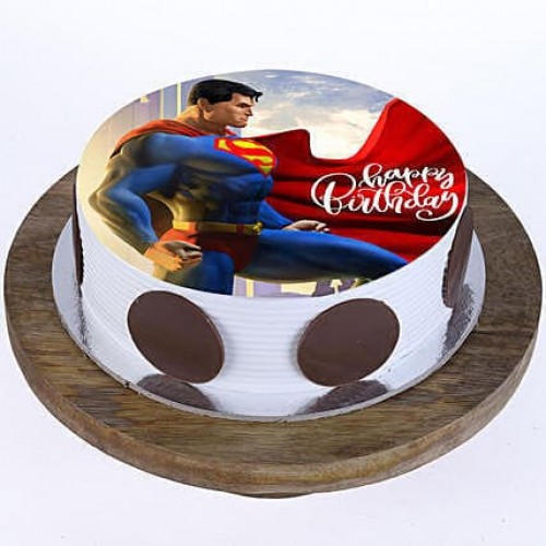 Superman Pineapple Photo Cake Delivery in Faridabad