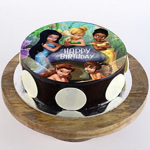 Tinker Bell Fairies Chocolate Photo Cake Delivery in Faridabad