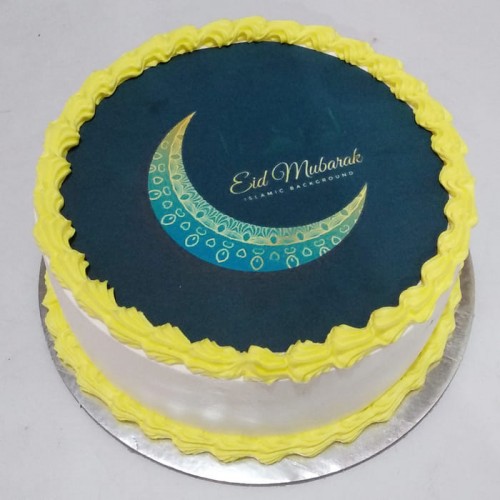 Eid Mubarak Chocolate Photo Cake Delivery in Faridabad