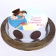Happy Father's Day Pineapple Photo Cake Delivery in Faridabad
