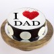 I Love Dad Chocolate Photo Cake Delivery in Faridabad