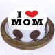 I Love Mom Pineapple Photo Cake Delivery in Faridabad
