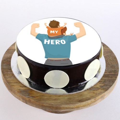 My Hero Chocolate Photo Cake Delivery in Faridabad