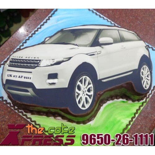 Range Rover Car Shape Photo Cake Delivery in Faridabad