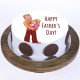 Special Father's Day Pineapple Photo Cake Delivery in Faridabad