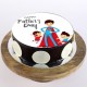 Superman Dad Chocolate Photo Cake Delivery in Faridabad