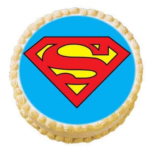 Superman Logo Photo Cake Delivery in Faridabad