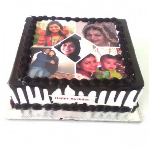 Black Forest Photo Cake Square Delivery in Faridabad