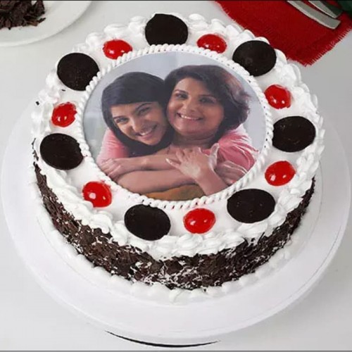 Black Forest Round Photo Cake Delivery in Faridabad