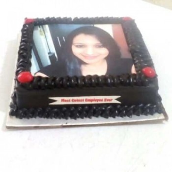 Chocolate Truffle Photo Cake Square