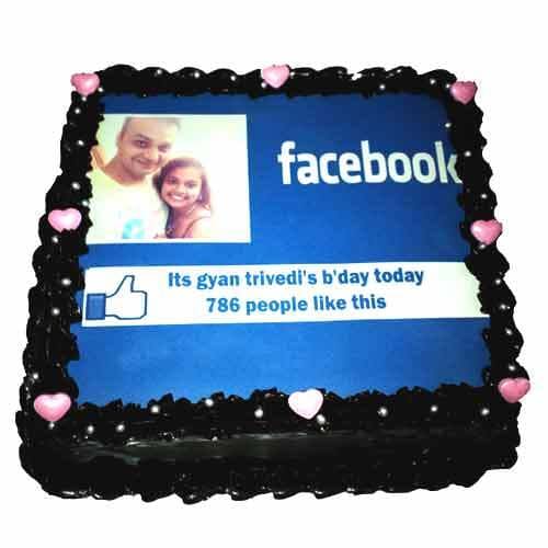 Facebook Like Photo Cake Delivery in Faridabad