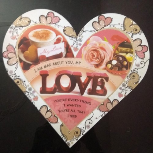 Love Heart Shape Greeting Card Delivery in Faridabad