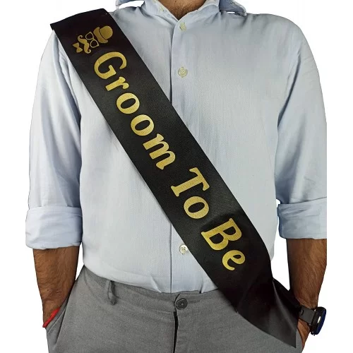 Groom To Be Golden Sash Delivery in Faridabad