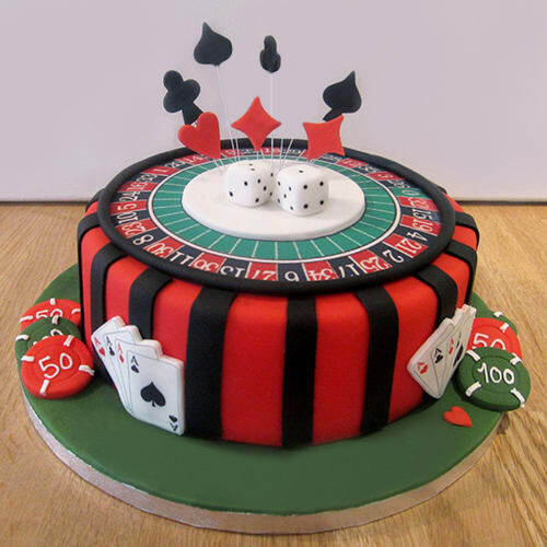 Casino Theme Birthday Fondant Cake in Faridabad