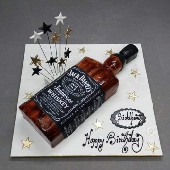 Jack Daniels Whiskey Bottle Cream Cake Jack Daniels Whiskey Bottle Cream Cake