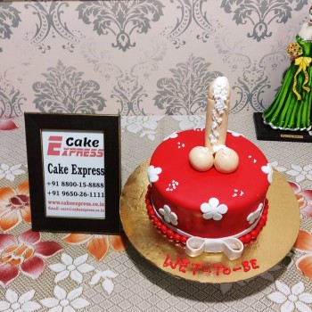 Red Fondant Penis Theme Cake